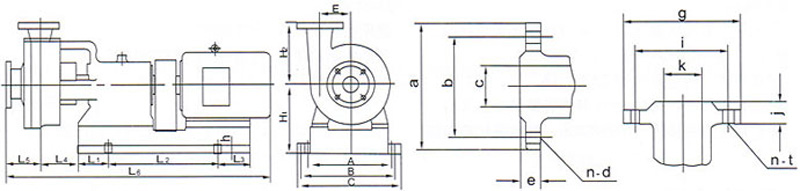 mortar pump installation dimension drawing